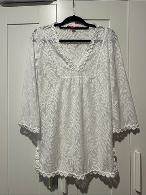 Lilly Pulitzer White Lace Swim Coverup